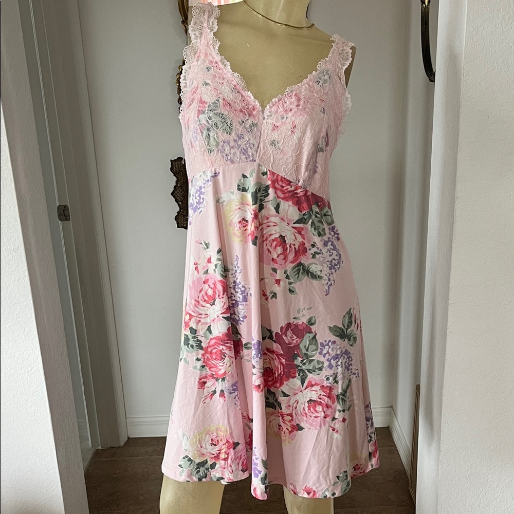 Flora Nikrooz Pink Floral Lace Nightie